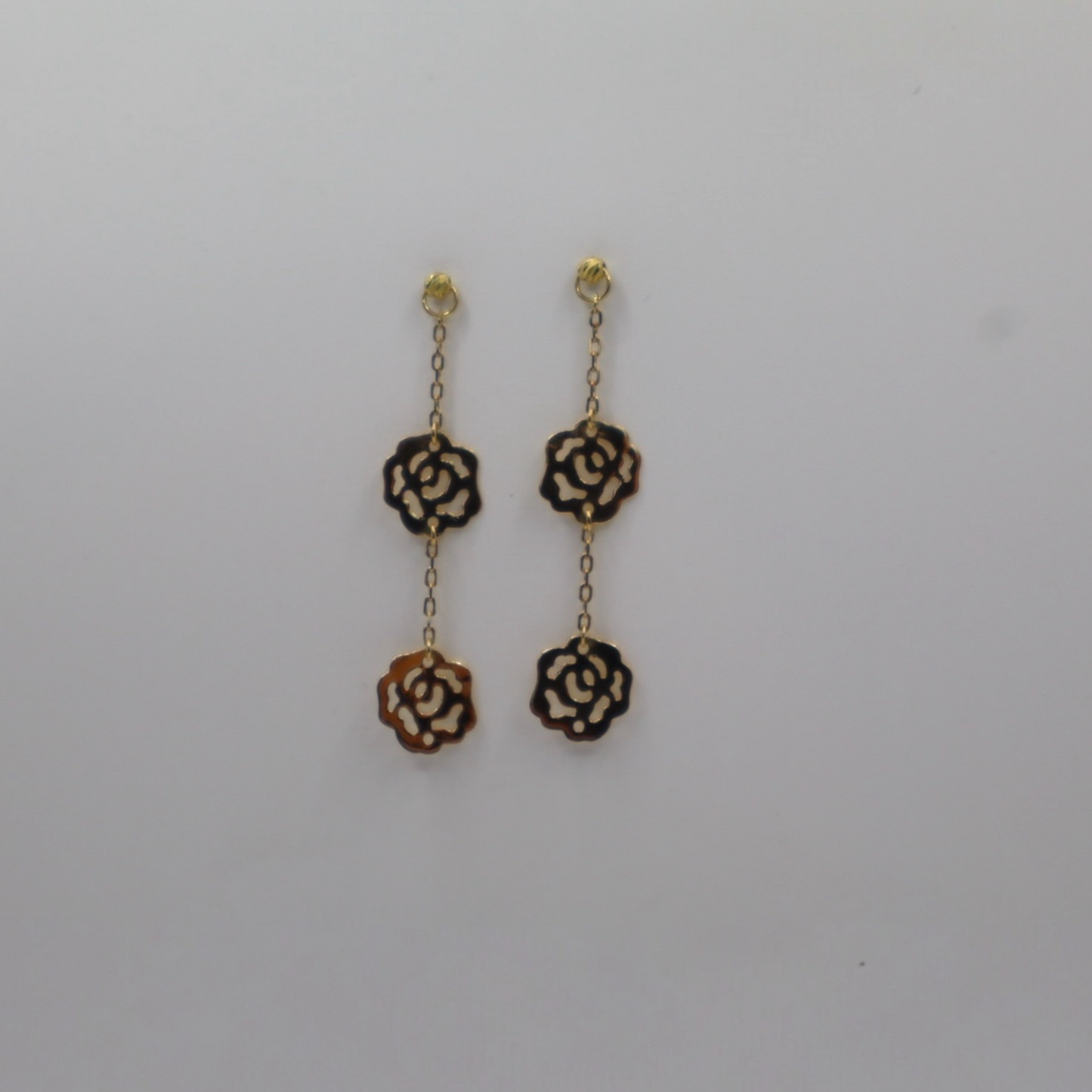 Drop Flower Earring 18k