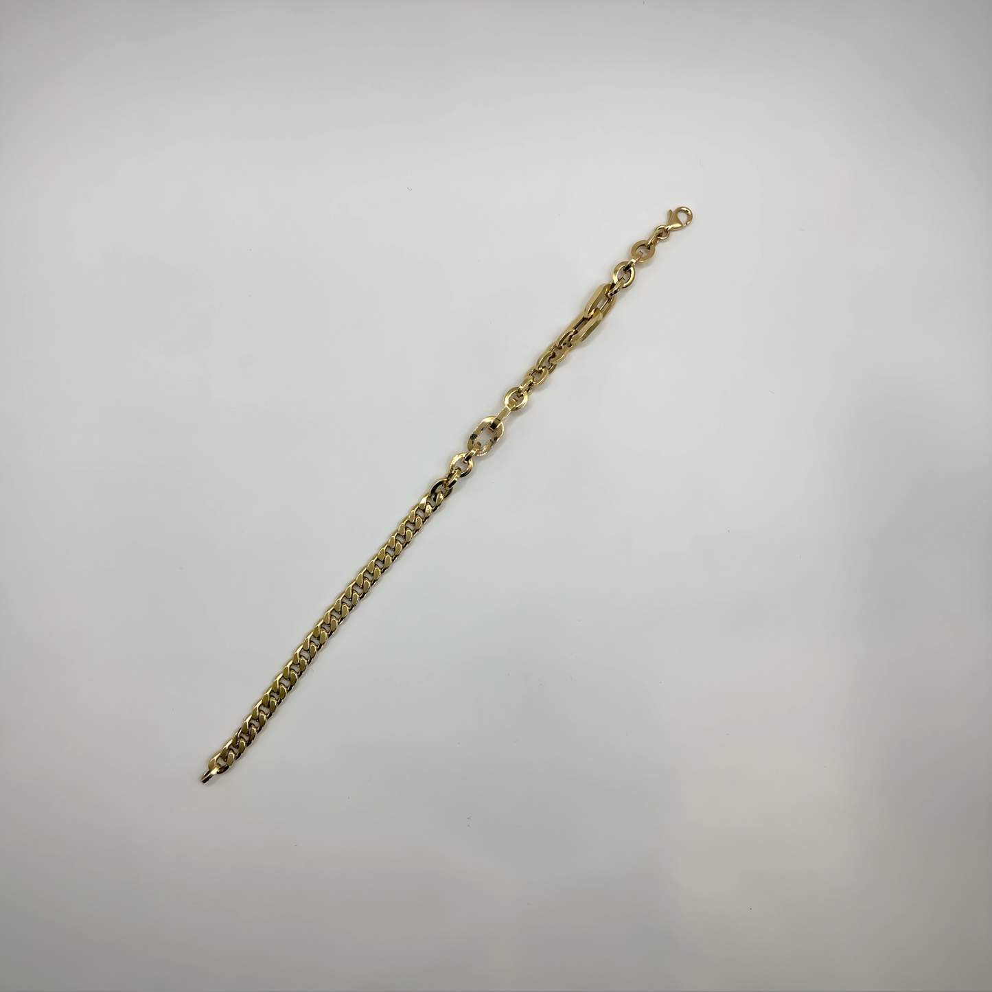 Unique Mixed Link Chain Bracelet 18K