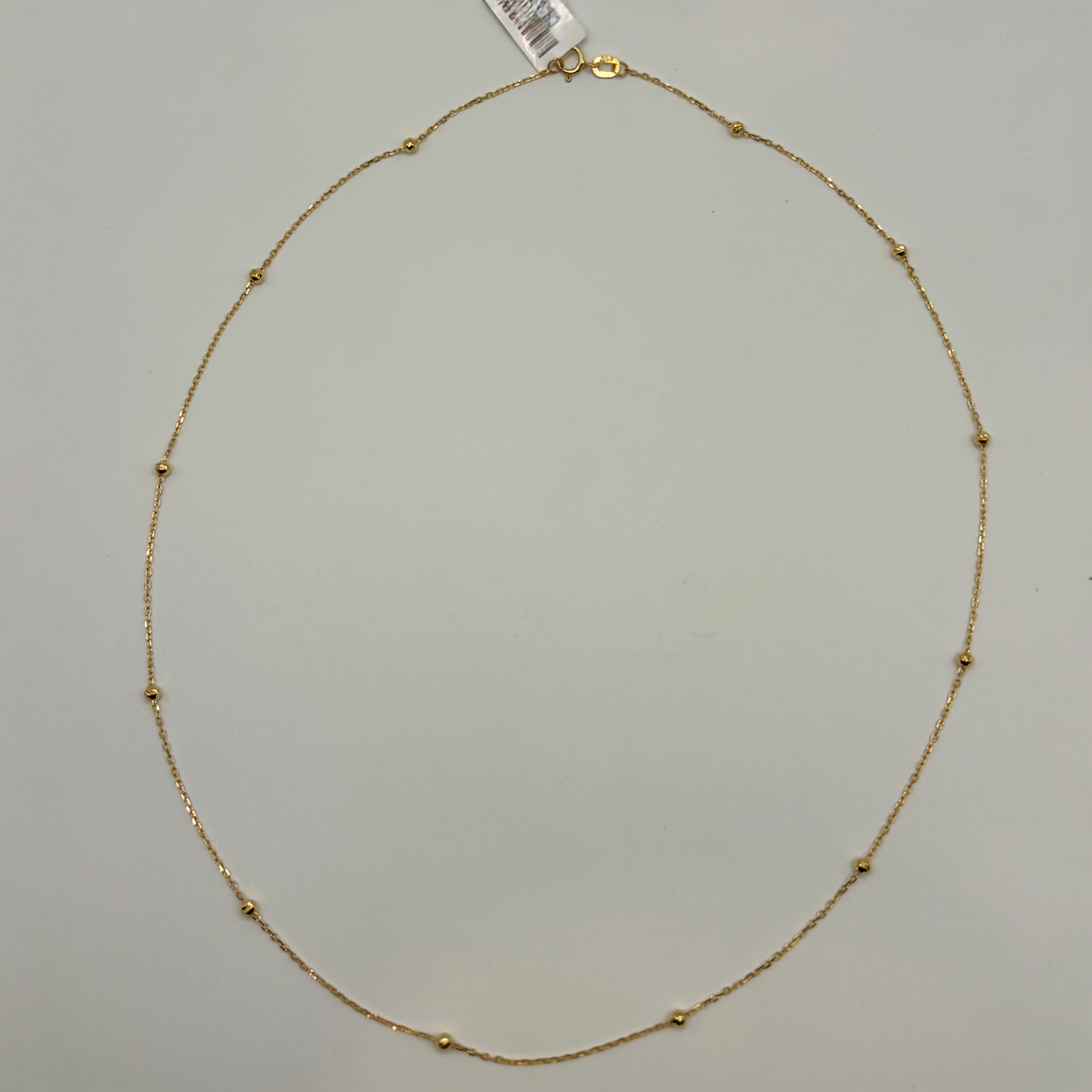 Single-strand bead station necklace 18k - 45cm