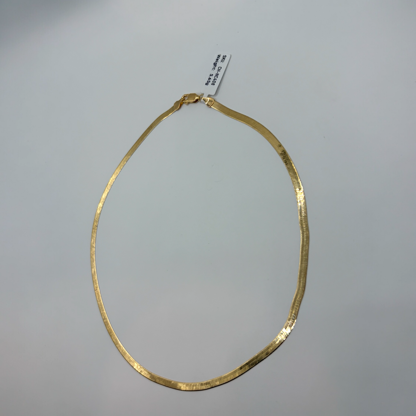 Herringbone Chain Necklace 18k 40cm