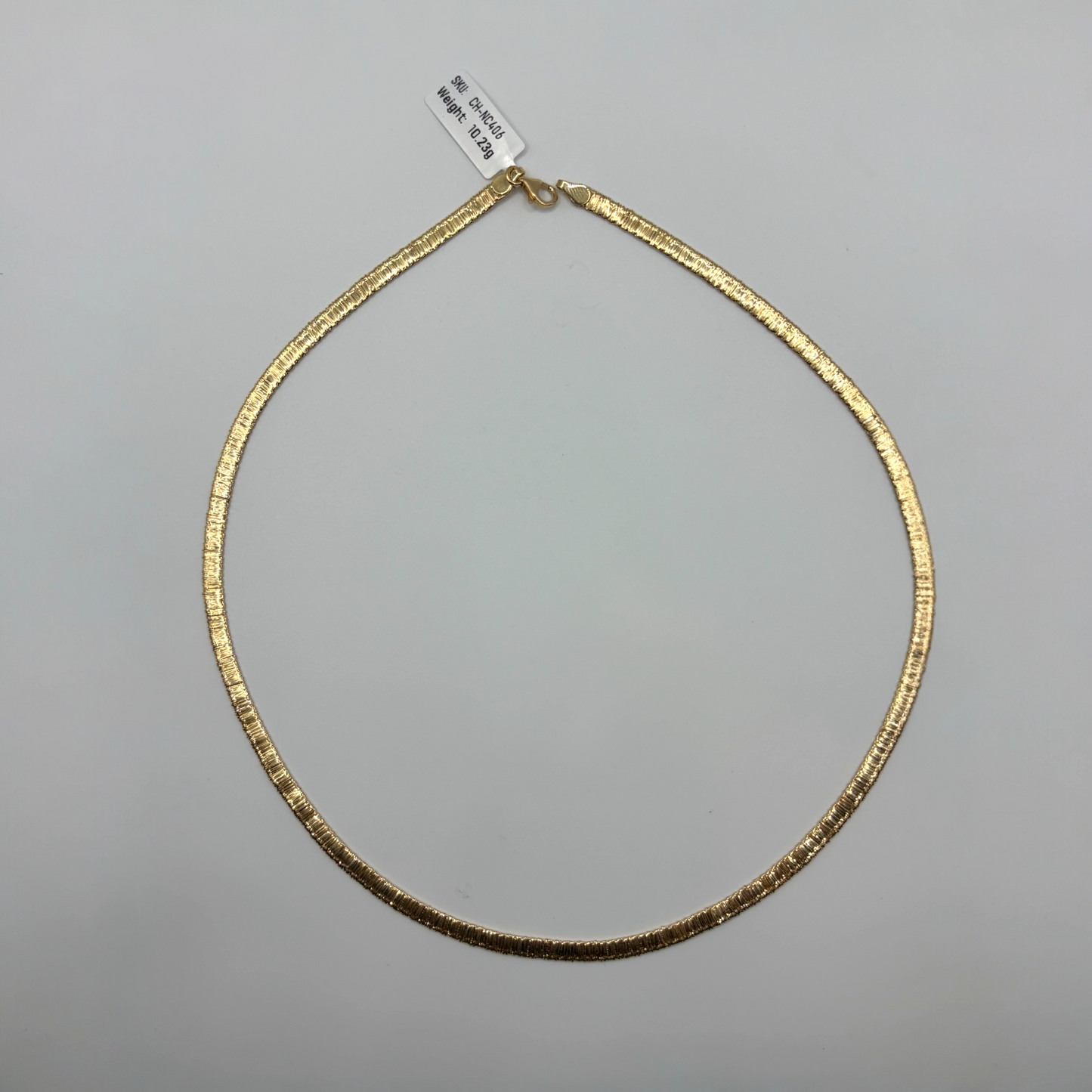 Herringbone Chain Necklace 18k