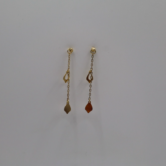 Minimal Drop Earring 18K
