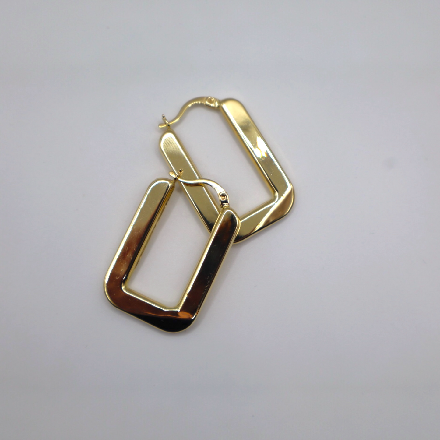 Square Hoop Earring 18k