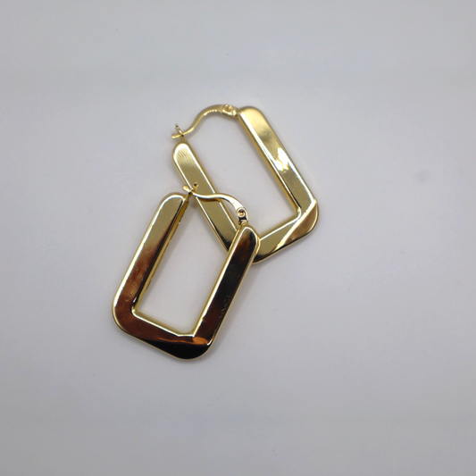 Square Hoop Earring 18k