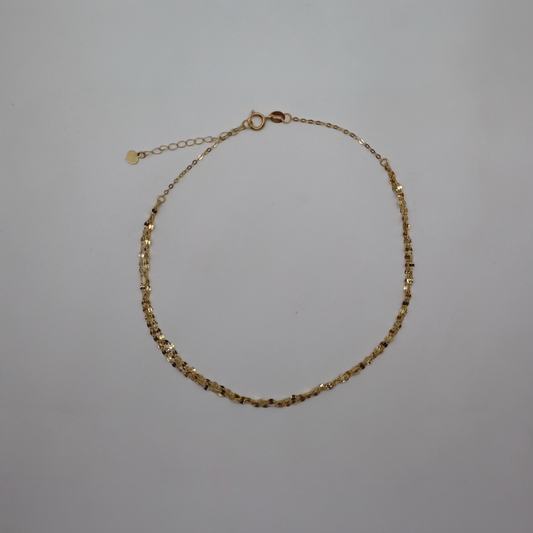 Triple Layer Anklet 18k