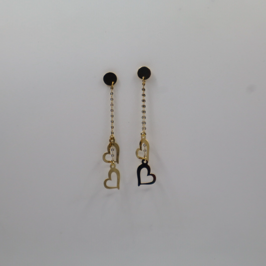 Drop Heart Shape Earring 18k