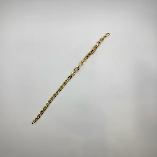 Unique Mixed Link Chain Bracelet 18K