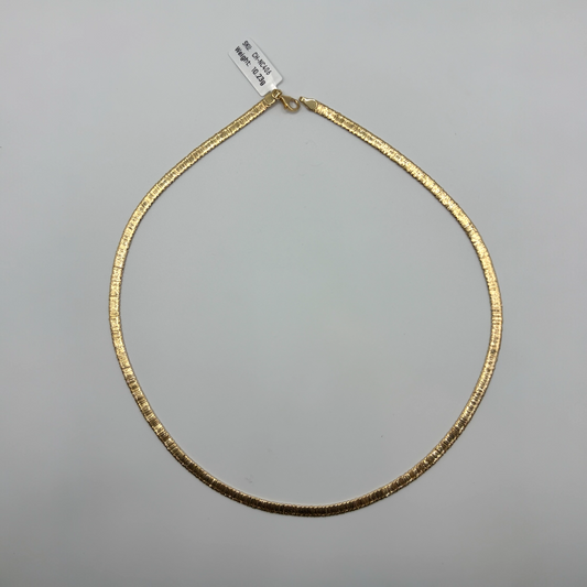 Herringbone Chain Necklace 18k